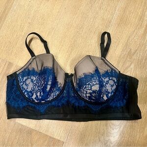Torrid Elegant Blue Lace Bra